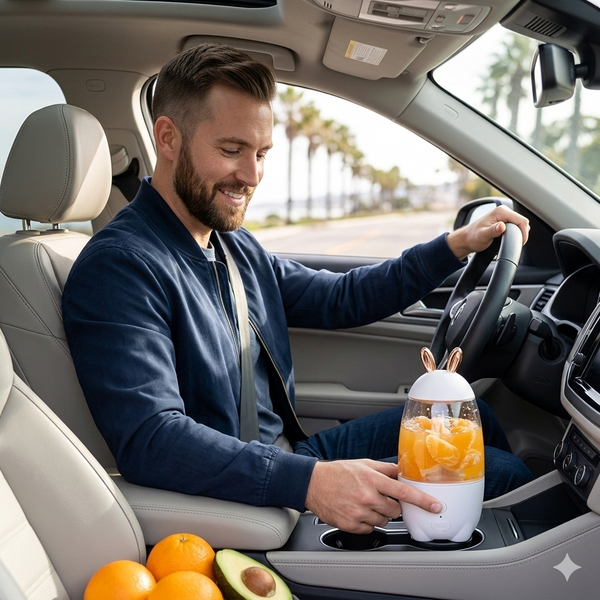 Rabbit Car Juicer Maker | Made For Drivers And Car Owners Of UAE To Energize In Hot Climate