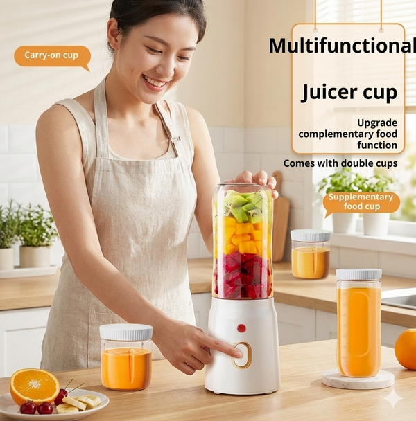 Automatic Fresh Juicer – Portable USB Rechargeable Blender for Smoothies & Fruit Juice