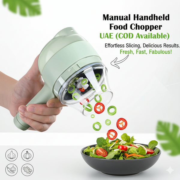 Manual Handheld Food Chopper + Cordless & Electrical Rechargeable  –  UAE (COD Available)